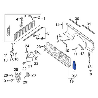 Nissan OE - Rear Left Inner Truck Bed Panel Reinforcement