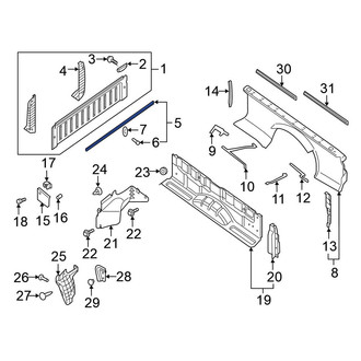 Nissan OE - Rear Left Truck Bed Side Rail