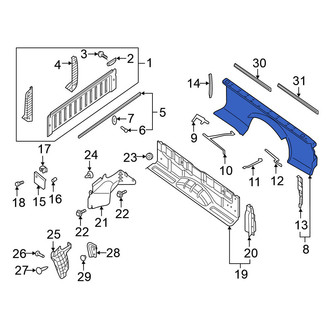 Nissan OE - Rear Left Inner Truck Bed Panel