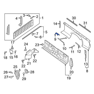 Nissan OE - Right Truck Bed Panel Brace