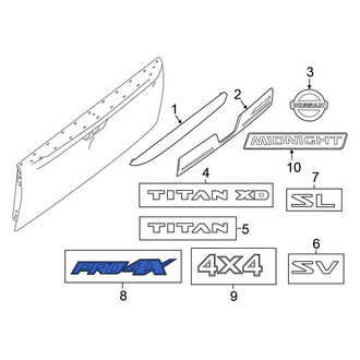 Nissan OE - Rear Tailgate Emblem