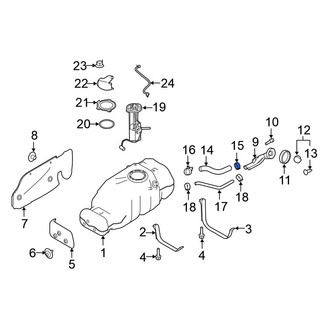 Nissan OE - Upper Fuel Filler Hose Clamp
