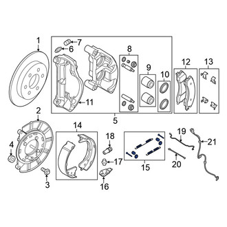 Nissan OE - Parking Brake Shoe Hardware Kit