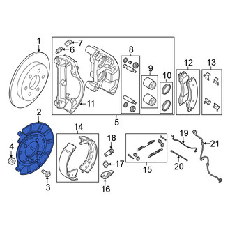 Nissan OE - Rear Left Brake Backing Plate