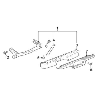 Nissan OE - Rear Bumper - Bumper & Components (W/O Trailer Hitch, W/O Lower Cover)