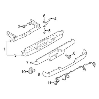 Nissan OE - Rear Bumper - Bumper & Components (To 11/2015, W/O Trailer Hitch, With Lower Cover)