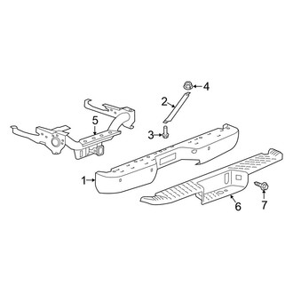 Nissan OE - Rear Bumper - Bumper & Components (From 11/2015, With Trailer Hitch, W/O Lower Cover)