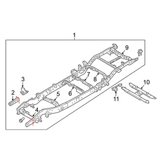 Nissan OE - Frame & Components (Frame & Crossmembers), (Single Cab)