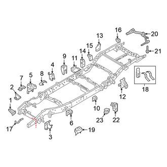 Nissan OE - Frame & Components (Frame Brackets), (Single Cab)