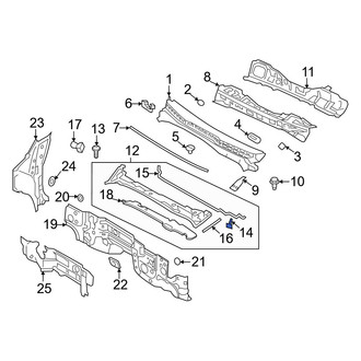 Nissan OE - Cowl Extension Seal