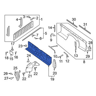 Nissan OE - Rear Left Inner Truck Bed Panel