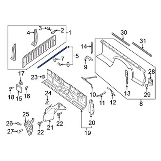 Nissan OE - Rear Right Forward Truck Bed Side Rail
