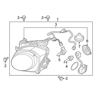 Nissan OE - Front Lamps - Headlamp Components (With Xenon)