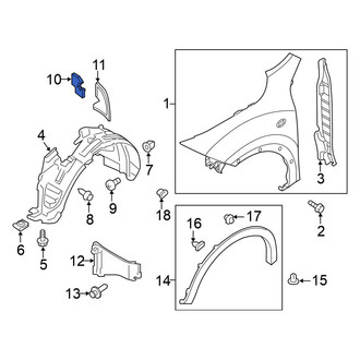 Nissan OE - Front Right Fender Seal