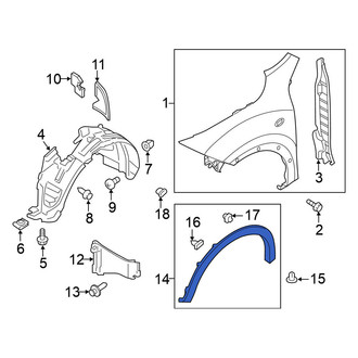 Nissan OE - Front Left Wheel Arch Molding