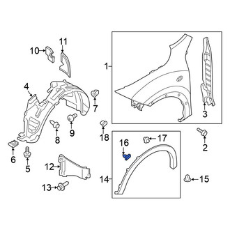 Nissan OE - Wheel Arch Molding Clip