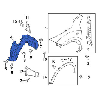 Nissan OE - Front Right Fender Splash Shield