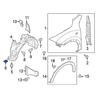 Nissan OE - Upper Bumper Cover Nut