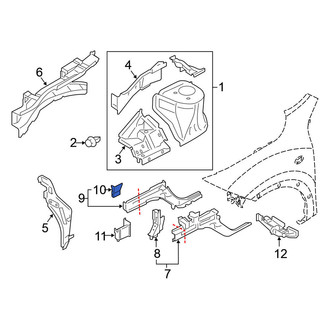 Nissan OE - Front Right Frame Side Member Reinforcement