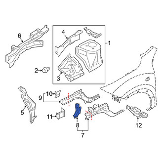 Nissan OE - Front Right Frame Side Member Reinforcement
