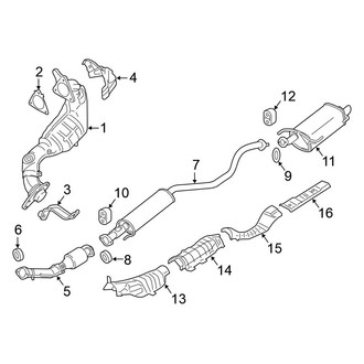 Nissan OE - Exhaust System - Exhaust Components (FWD)