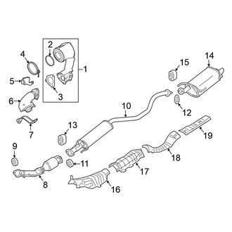 Nissan OE - Exhaust System - Exhaust Components (Nismo / S / SL / SV FWD)