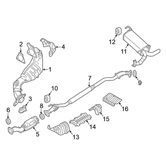 Nissan OE - Exhaust System - Exhaust Components (AWD)