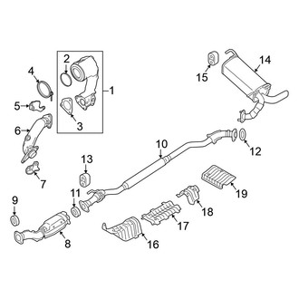 Nissan OE - Exhaust System - Exhaust Components (AWD)