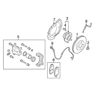 Nissan OE - Front Suspension - Brake Components