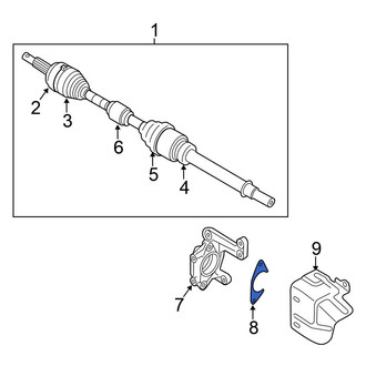 Nissan OE - Front Right CV Axle Retainer Plate