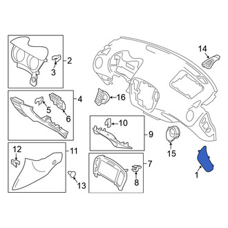 Nissan OE - Left Instrument Panel Side Cover