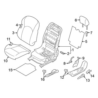 Nissan OE - Seats & Tracks - Driver Seat Components (W/O Heat, W/O Recaro Seat)