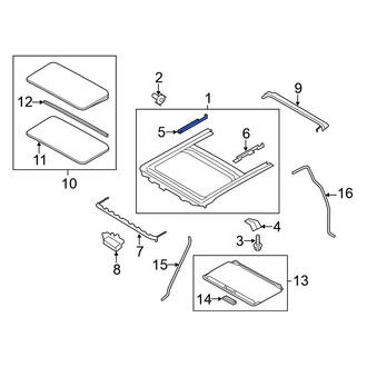 Nissan OE - Right Sunroof Guide Jaw