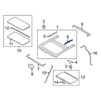 Nissan OE - Left Sunroof Guide Jaw