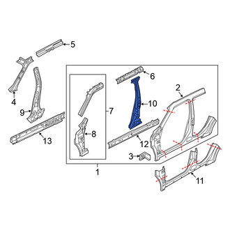 Nissan OE - Left Body B-Pillar Reinforcement