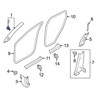 Nissan OE - Body A-Pillar Trim Panel Clip