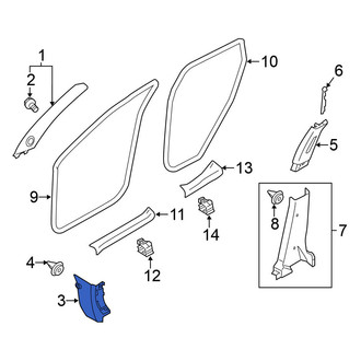 Nissan OE - Left Kick Panel Trim