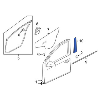 Nissan OE - Front Left Black Out Tape