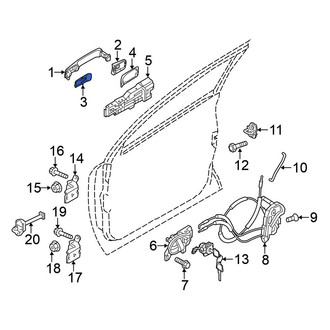 Nissan OE - Rear Exterior Door Handle Gasket
