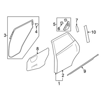 Nissan OE - Rear Door - Door & Components