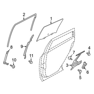 Nissan OE - Rear Door - Glass & Hardware