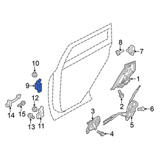 Nissan OE - Rear Right Upper Door Hinge