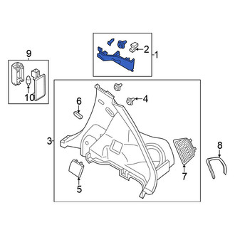 Nissan OE - Rear Left Upper Interior Quarter Panel Trim Panel
