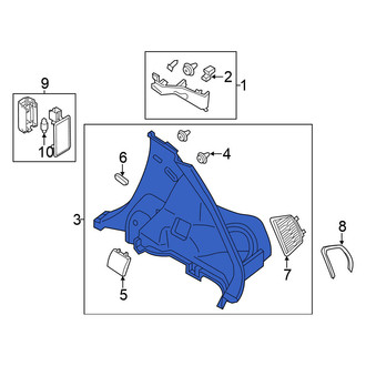Nissan OE - Rear Left Interior Quarter Panel Trim Panel