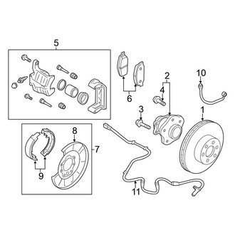 Nissan OE - Rear Suspension - Brake Components (FWD)