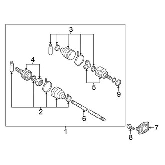 Nissan OE - Rear Suspension - Drive Axles (S / SL / SV AWD)