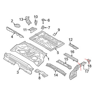 Nissan OE - Rear Body & Floor - Floor & Rails (AWD)