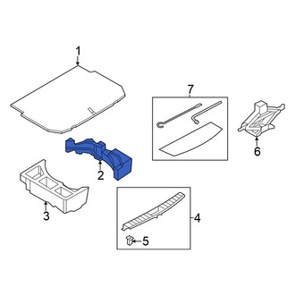Nissan OE - Rear Right Trunk Floor Storage Box