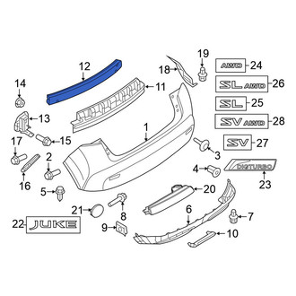 Nissan OE - Rear Bumper Impact Bar