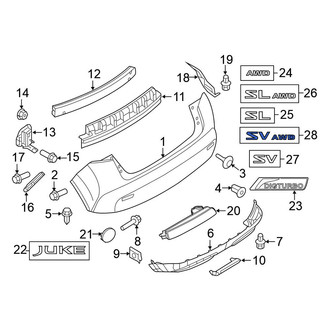 Nissan OE - Rear Bumper Cover Emblem